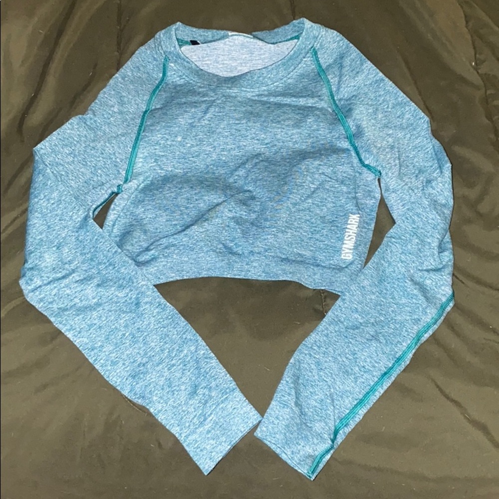 Teal, Gymshark crop top.